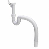 PVC trap 11/ 2"x40/ 50 with corrugated pipe and washing machine connecti