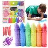 Neoninės spalvos kreida lentai ir šaligatviui, 6 vnt.