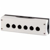 Eaton cassette housing M22-I6 6-hole 22mm IP67 grey 216540