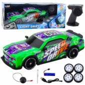 RC Remote Control Sports Car Illuminated Drift Body Green