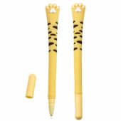 Cat Paw Gel Pen Blue Ink Cap Stripes Yellow 16.5cm