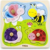 Viga Toys VIGA Wooden Puzzle with Pegs Insects