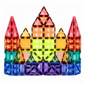 Spalvotos magnetinės konstravimo kaladėlės, 3D plokštės, kūrybiškas STEM, 73 vnt.