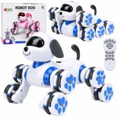 Remote-Controlled RC Robot Dog – 8 Wheels, 360° Drifts & Stunts – Blue
