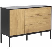 [###1034###] SEAFORD 120x40xH82cm Ąžuolas/ Juoda