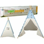 LeanToys vaikiška palapinė-namelis, indiška tipi, debesys, atspari vandeniui O