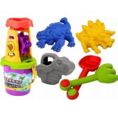 Dinosaur Sand Set, Grinder, Funnel, Spatula, Rake, Watering Can, Molds