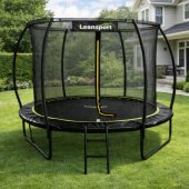 Garden Trampoline with Inner Net Black/ Green 252cm