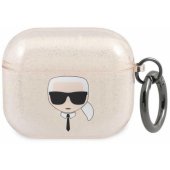 ®®KLA3UKHGD Karl®s Head dėklas, skirtas AirPods 3®® auksinis blizgesys
