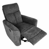 Recliner armchair GEMMA with manual mechanism, grey