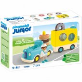 PLAYMOBIL 71702 Junior: Crazy Donut Truck with Stacking and Sorting Fu