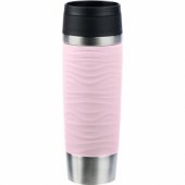 Emsa TRAVEL MUG Waves Grande thermal mug (light pink/ stainless steel,