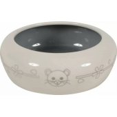 Zolux ceramic bowl for rodent 250 ml color beige/ gray