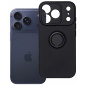 Silicone Ring Case with Stand iPhone 17 Pro Black
