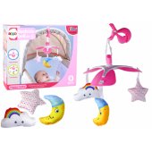 Crib Carousel Battery Operated Universal Clip Plush Pendants Pink