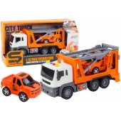 Daugiafunkcis vilkikas su šviesomis ir garsais 1:16 oranžinis automobilis