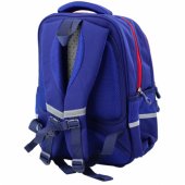 School Backpack Chest Strap Navy Blue Red 20L 38cm