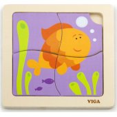 Viga Viga 50144 Puzzle na podkładce - rybka