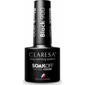 Claresa Soak Off UV/ LED Color lakier hybrydowy 900 Black 5ml