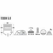 High peak tent Ticino 5.0 5P - 10228