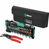 Wera Tool-Check Combi 1, with KNIPEX Cobra, bit set black/ green, 40-pi