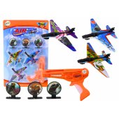 Gun Launcher lėktuvai, 3 lėktuvai, 3 skydai, oranžinė