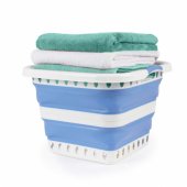 LA00000152EU7 40l Collapsible Laundry Basket, White/