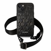 Monogram Crossbody dėklas, skirtas iPhone 14, juodas
