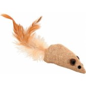 Zolux Cat toy - mouse with feather 4 cm