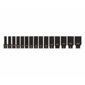 Yato ilgų 1/ 2" šešiakampių smūginių galvučių rinkinys, 10–32 mm, 15 vnt.