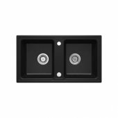 DEANTE 2-CHAMBER GRANITE SINK BLACK ZORBA
