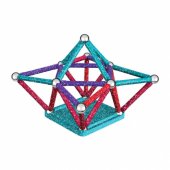 _7077735 Geomag Glitter Recycled magnetinis konstravimo rinkinys, 60 dalių