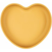 Silicone suction plate HEART 6m+ 80/ 309 Yellow