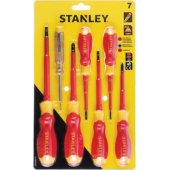 Stanley 7 dalių VDE izoliuotų atsuktuvų rinkinys + testeris (STHT60031-0)