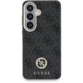 PU oda 4G Strass Logo su auksiniu rėmeliu, magnetinis Galaxy S26 juodas