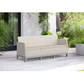 Scandi Form 3 Seater Sofa Pebble Gray / Light Beige