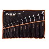 Neo Tools išlenkti žiediniai veržliarakčiai 6–32 mm, 12 dalių rinkinys