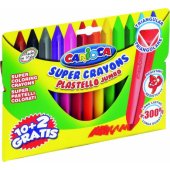 Carioca Plastello Jumbo kreidelės, 12 spalvų