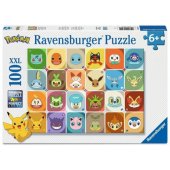 Ravensburger vaikiška dėlionė Pokémon veidai (100 detalių)