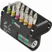 Wera Bit-Check 12 Wood TX HF 1, antgalių rinkinys (12 dalių, 1/ 4", laikymo funkcija