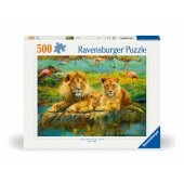 500 dalių dėlionė „Liūtai savanoje“