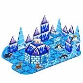 Magnetinės kaladėlės Ice Land gyvūnų figūrėlės, mėlynos, 94 vnt.