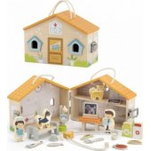 Viga Toys medinė gyvūnų klinika, veterinarijos ligoninė
