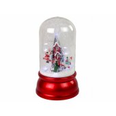 Christmas Dome Decoration Snow Santa Claus Red