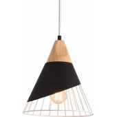 Platinet Pendant Lamp IRIS Metal + Wood 25x25 (PPL02B