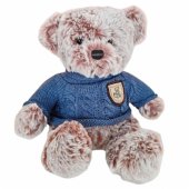 Plush Mascot Cuddly Toy Teddy Bear Gray Blue Sweater 21cm