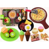 Fast Food Set Fruits Steak Ice Cream Accessories Pizza French fries 26