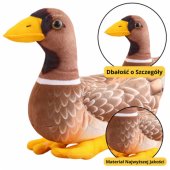Plush Mascot Cuddly Toy Duck Brown Yellow 28cm