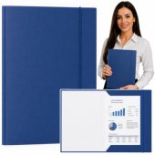 Cardboard Folder with Elastic Band, Lacquered, A4, 300 g/ m2, Blue