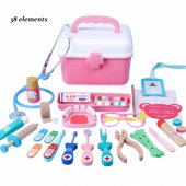 Doctor suitcase with 38 elements Pink